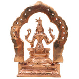 Bronze Bhuvaneshwari Devi Idol, Adi Parashakti Mahavidya Bhuvaneshvari Panchaloha Shakti Vigraham, Tripura Sundari Rajarajeshwari Murti, Gold, 5 Inch, 1 Piece