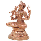 Bronze Kamakshi Amman Idol, Chola Art Kamatchi Devi Murti for Pooja, Home Temple Décor & Auspicious Gifting, Gold, 4.5 Inch, 1 Piece