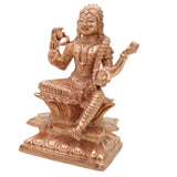 Bronze Balambika Idol, Bala Tripurasundari, Sri Bala Devi Lalithambika Parameshwari Amman Murti for Home Temple Pooja Decor, Gold, 4.5 Inch, 1 Piece