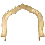 Brass Prabhavali Arch Peetal Pital Pittalai Prabhamandala Makara Torana Deity Back Halo Frame for Murti Vigraha Mandir Pooja Decor, Gold, 7 Inch, 1 Piece