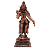 Copper Bhudevi Idol Sri Bhoomi Devi Prithvi Mata Vasundhara Dharani Tamra Murti for Puja Mandir Home Decor, Brown, 4 Inch, 1 Piece