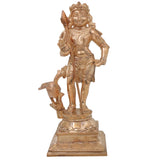 Murugan Kartikeya Subrahmanya Shanmukha Swaminatha Palani Andavar Vel Murugan Panchaloha Panchadhatu Bronze Murti Skanda Kumara Senthil Arumuga Handmade Chola Art South India Idol Statue, Gold, 8.5 Inch, 1 Piece