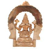 Bronze Hayagriva Idol Lakshmi Hayagreeva Swamy Murti Vidya Hayagriva Veda Hayagrivar Vishnu Avatar Hayagreeva Perumal Vigraha for Puja Mandir Temple Decor Statue, Gold, 8.5 Inch, 1 Piece
