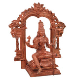 Bronze Rajarajeshwari Idol Lalita Tripura Sundari Lalitambika Shodashi Kameshwari Kamakshi Bhuvaneshwari Adi Parashakti Panchaloha Panchadhatu Chola Art Handmade Vigraha Statue for Puja Mandir Decor, Gold, 6 Inch, 1 Piece