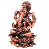 Handcrafted Copper Ganesha Ganapati Idol for Pooja, Home Temple Decor, Vastu & Spiritual Gifting, Brown, 1.5 Inch, 1 Piece