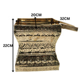 Brass Abhishek Patra Soma suthra for Shivling Abhishekam Lingabhishekam Rudrabhishek Puja Vessel Pital Peetal Hittale Abhisheka Patram Kalasam Temple Kalasha Lota Mandir Pooja Patra, Gold, 8.5 Inch, 1 Piece