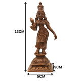 Bronze Sridevi Mahalakshmi Idol Sri Lakshmi Thayar Tirumagal Kamala Padmavati Chola Art Statue, Brown, 4.5 Inch, 1 Piece