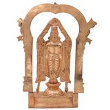 Bronze Tirupati Balaji Idol Sri Venkateswara Swamy Srinivasa Govinda Venkatachalapathy Tirumala Balaji Murti Lord Venkatesh Vishnu Balaji South Indian Handcrafted Temple Statue for Pooja Home Decor, Gold, 15 Inch, 1 Piece
