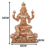 Bronze Durga Mata Murti Mahishasura Mardini Maa Durga Sherawali Ambe Jagadamba Adi Shakti Bhavani Chandika Ambika Navdurga Idol for Home Temple Pooja Decor Navratri Statue, Gold, 13 Inch, 1 Piece