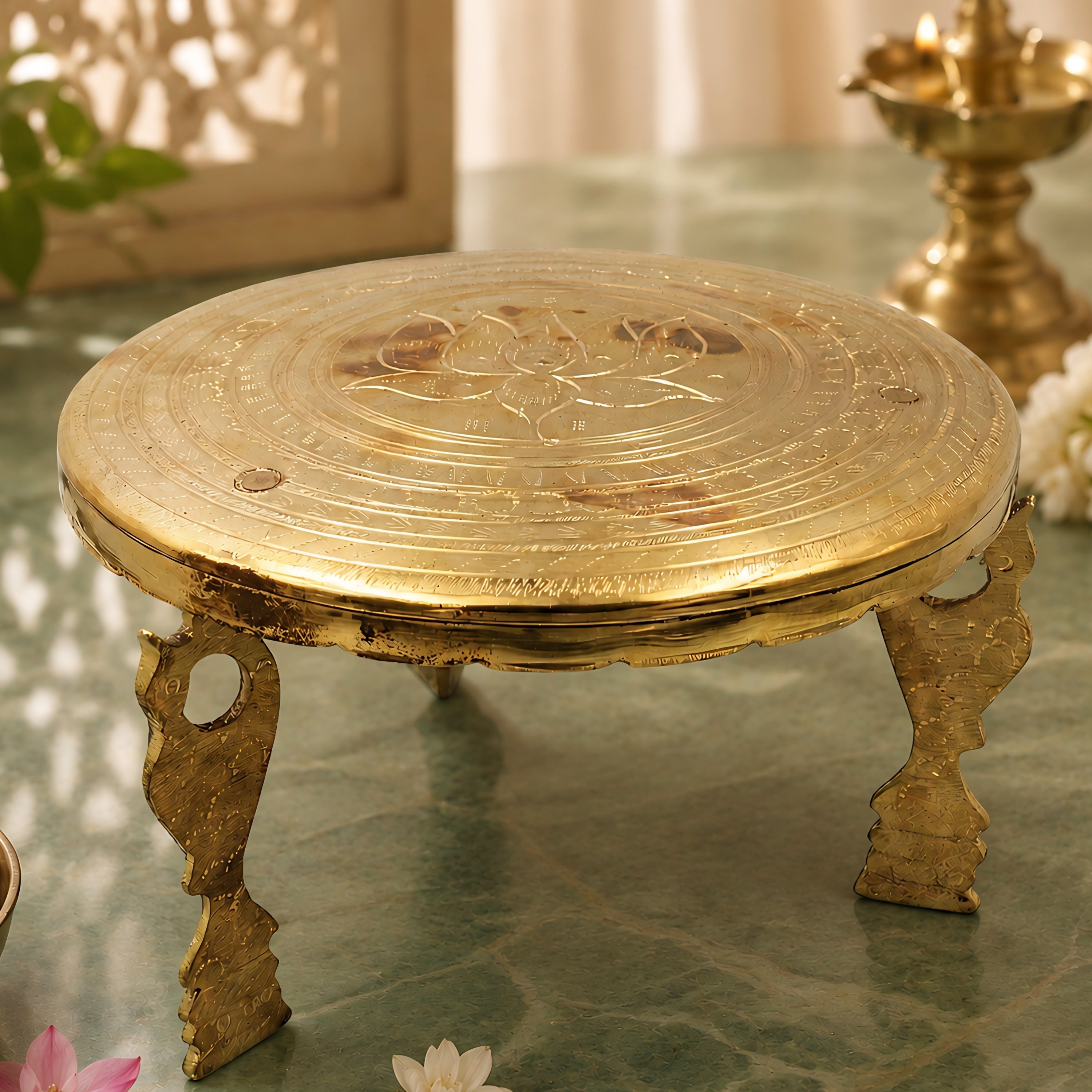 Brass Pooja Chowki