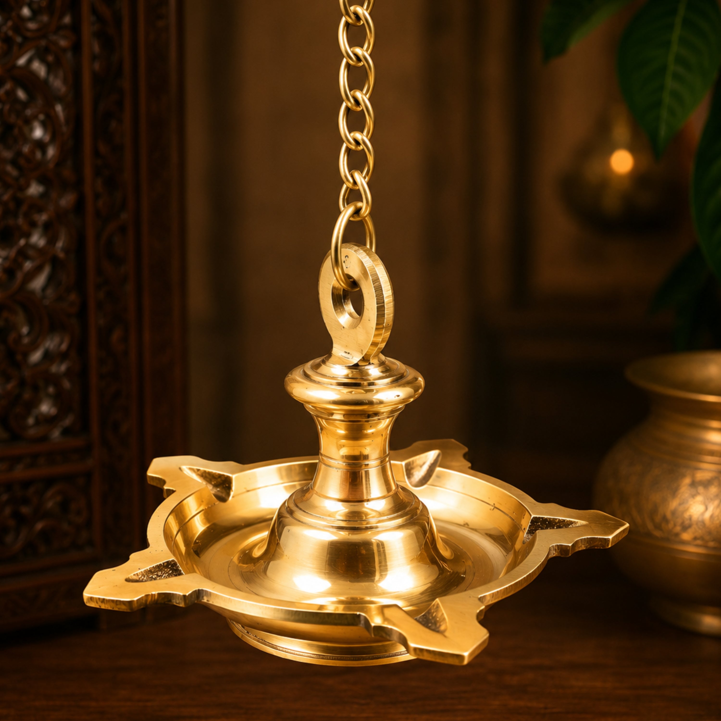 Brass Hanging Lamp Kerala Thooku Vilakku Deepam