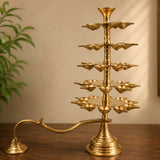 Brass 5 Layer Aarti Lamp Panchmukhi Panchadeepam