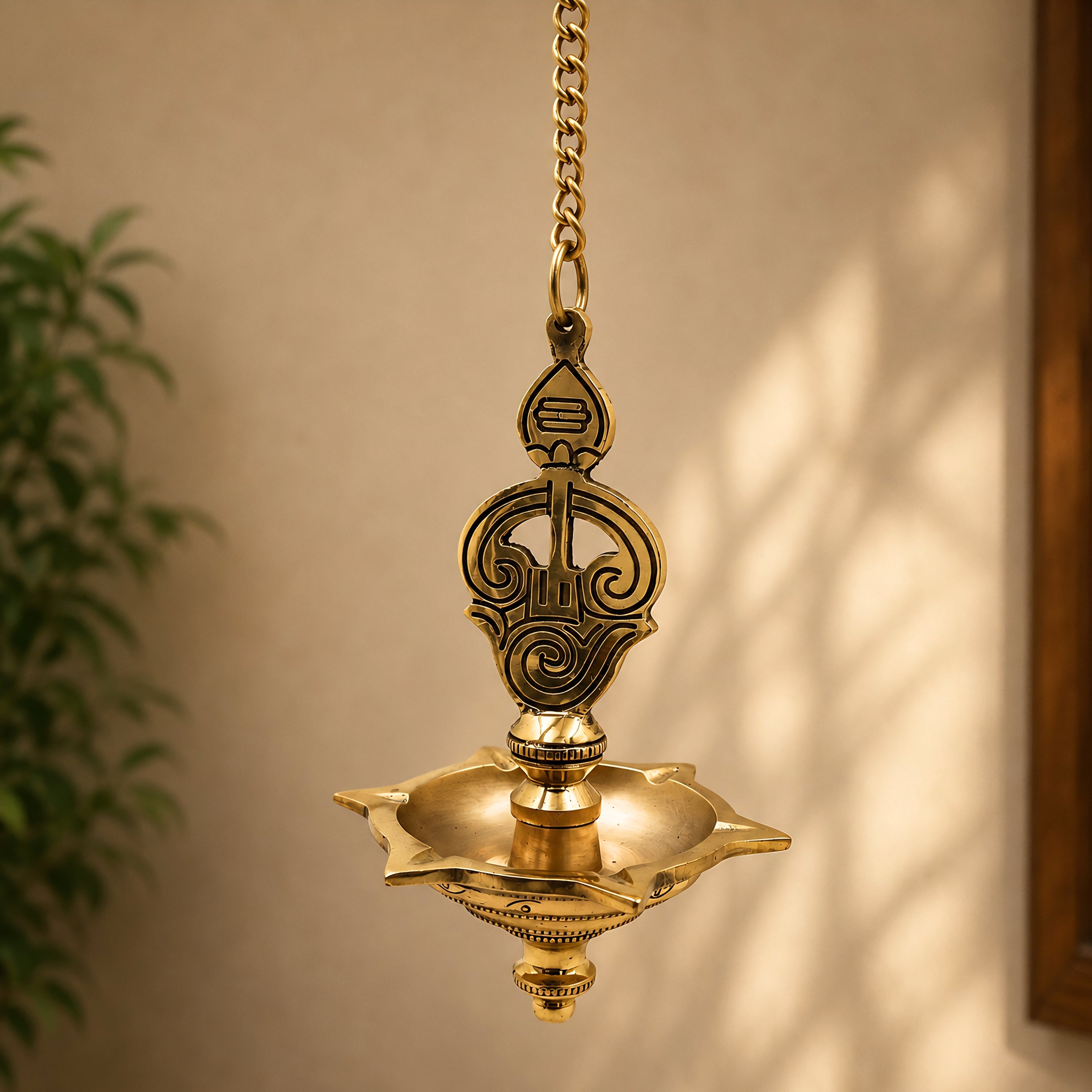Brass Murugan Hanging Lamp
