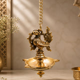 Brass Hamsa Hanging Lamp