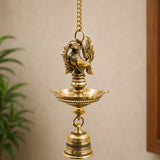 Brass Hanging Lamp with Bell