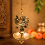 Brass Hanging Lamp for Pooja