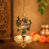 Brass Hanging Lamp for Pooja