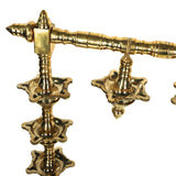 Brass Lamp Stand Deepa Stambh Kuthu Vilakku Nilavilakku Samai Pooja Deepam Stand Traditional Peetal Pittalai Vilakku Diya Stand Temple Lamp Stand Heavy Brass Akhand Jyot Pooja Lamp Stand 56 cm, Gold, 22 Inch, 1 Piece