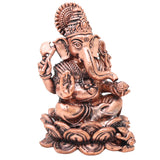 Copper Ganesha Ganapati Idol for Pooja, Home Temple Decor, Vastu & Spiritual Gifting, Brown, 3 Inch, 1 Piece