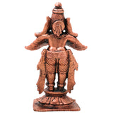 Copper Garuda Vainateya Pakshiraja Murti Idol Tamra Garutmanta Vigraha for Pooja Mandir Decor, Brown, 3 Inch, 1 Piece