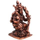 Copper Shiva Parvati Uma Maheshwara Gauri Shankar Shiv Shakti Murti Idol for Pooja Home Decor, Brown, 3 Inch, 1 Piece