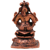 Copper Agastya Muni Agathiyar Siddhar Idol Tamra Vigraha Puja Murti Statue Home Decor Gift , Brown, 2.5 Inch, 1 Piece