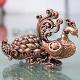 Copper Peacock Brooch Mayur Mor Pankh Pin Traditional Shilpa Vigraha Pooja Decor 4cm, Brown, 1.5 Inch, 1 Piece