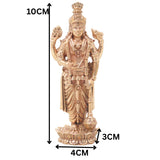 Bronze Vishnu Handcrafted Chola Narayana Perumal Idol for Pooja, Home Decor, Temple Worship & Gifting, Gold, 4 Inch, 1 Piece