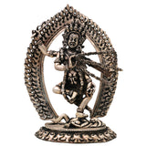 Brass With Silver Coated Handcrafted Kurukulla Devi Idol, Kurukulla Kali Red Tara Vajrayogini Mahavidya Tantric Goddess Murti for Pooja, Spiritual Sadhana, Home Decor & Sacred Gift Statue, Silver, 5.5 Inch, 1 Piece