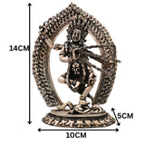 Brass With Silver Coated Handcrafted Kurukulla Devi Idol, Kurukulla Kali Red Tara Vajrayogini Mahavidya Tantric Goddess Murti for Pooja, Spiritual Sadhana, Home Decor & Sacred Gift Statue, Silver, 5.5 Inch, 1 Piece