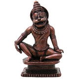 Copper Handcrafted Lakshmi Narasimha Idol, Ugra Narasimha Swamy Murti, Vishnu Avatar Narasimha Bhagwan Statue, Tamra Finish Narasimha Devaru Vigraham for Home Temple Puja & Spiritual Decor, Brown, 4 Inch, 1 Piece