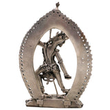 Brass Vajrayogini Idol Silver Coated, Vajra Yogini Devi Dakini Goddess Murti, Tantric Vajrayogini Shakti Statue for Home Pooja, Meditation, Spiritual Decor & Gift, Silver, 5.5 Inch, 1 Piece