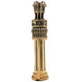 Brass Ashoka Pillar Idol Ashoka Stambh Lion Capital Handcrafted Traditional Decor Gift for Office Pooja Home, Gold, 6 Inch, 1 Piece
