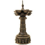 Brass Mahalakshmi Vilakku Lamp for Pooja, Traditional Handcrafted Deepam Home Decor Gift, Gold, 14.5 Inch, 1 Piece