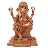Bronze Ganesha Idol, Handcrafted Chola Ganapati Murti for Pooja, Home Temple, Vastu Decor & Gifting, Gold, 5 Inch, 1 Piece