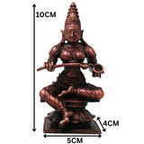 Copper Annapurna Devi Idol, Handcrafted Traditional Annapurneshwari Murti for Pooja, Vastu & Gifting, Brown, 4 Inch, 1 Piece