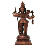 Copper Shri Ram Idol for Pooja, Ayodhya Rama Murti, Handmade Srirama Statue for Home Temple Decor, Brown, 4.5 Inch, 1 Piece