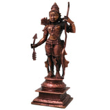 Copper Shri Ram Idol for Pooja, Ayodhya Rama Murti, Kodanda Rama Vigraha, Ram Darbar Decor, Brown, 6 Inch, 1 Piece