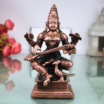 Copper Saraswati Idol 