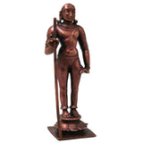 Copper Dandayuthapani Murugan Idol Handmade Traditional Palani Subramanya Statue for Pooja Decor Gift, Brown, 4.5 Inch, 1 Piece