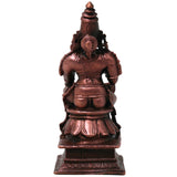 Copper Ekanta Rama Swamy Idol,  Handcrafted Traditional Kodanda Ramachandra Murti for Pooja & Gifting, Brown, 3.5 Inch, 1 Piece