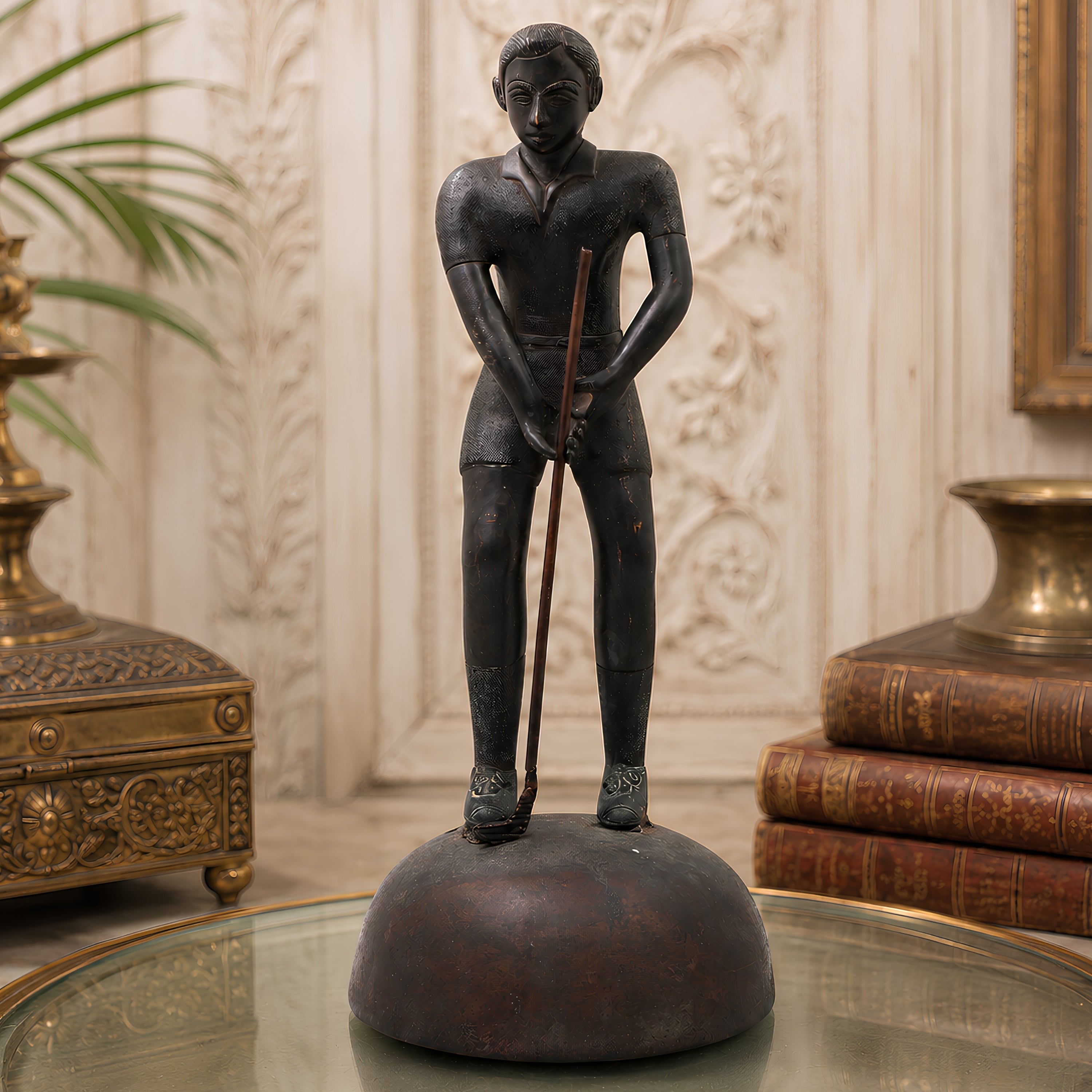 Brass Vintage Man Showpiece