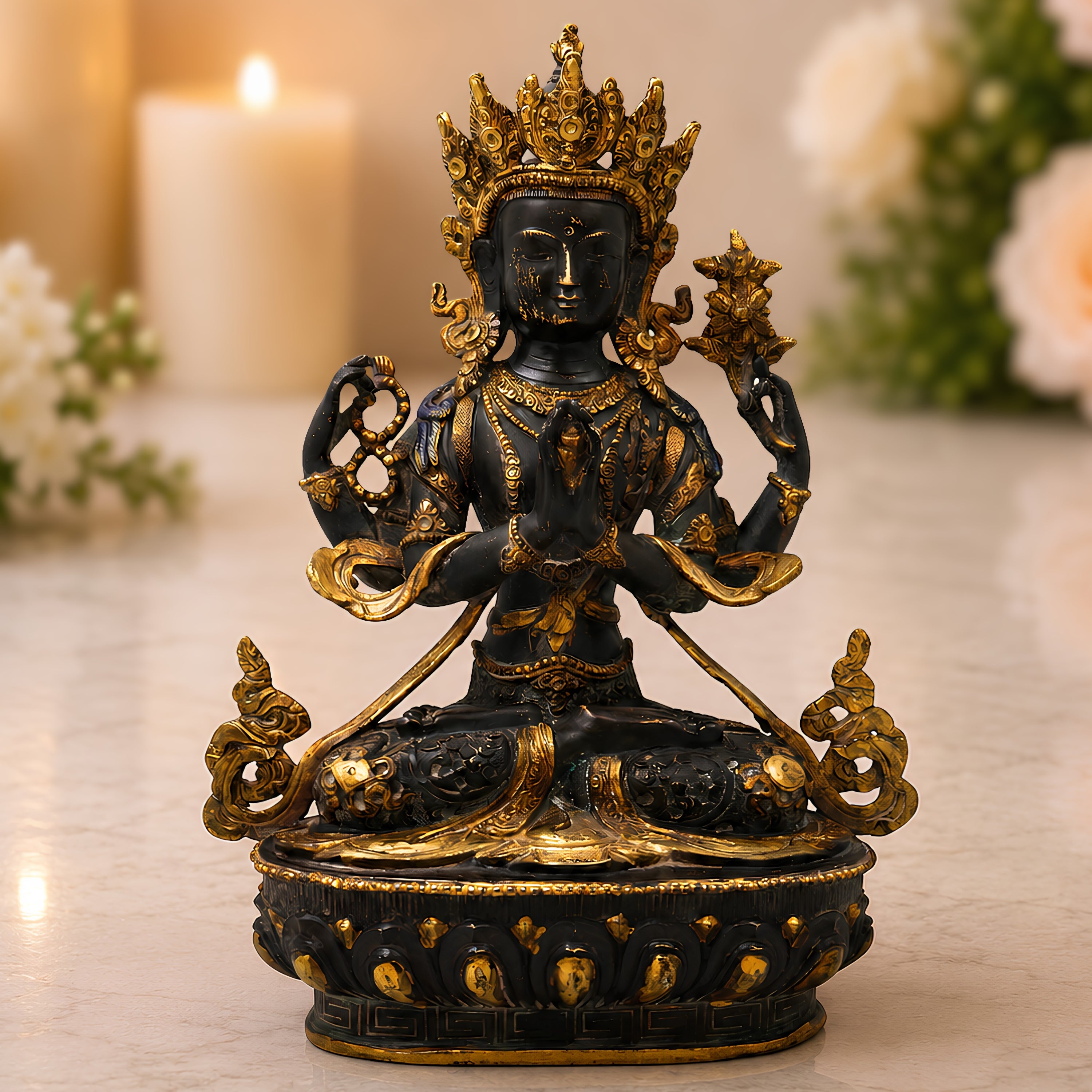Brass Avalokiteshvara Idol