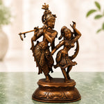 Brass Radha Krishna Idol 