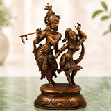 Brass Radha Krishna Idol 