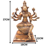 Brass Varahi Devi Idol for Pooja, Handcrafted Traditional Chola Style Murti Home Decor Gift, Gold, 10.5 Inch, 1 Piece