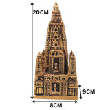 Brass Traditional Handcrafted Temple Sculpture Mandir Decor for Pooja Room, Spiritual Gifting & Interiors, Gold, 8 Inch, 1 Piece