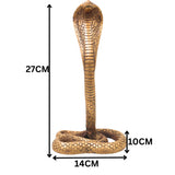 Brass Snake Handcrafted Naag Devta Idol for Pooja, Vastu & Home Decor, Traditional Cobra Sculpture, Gold, 10.5 Inch, 1 Piece