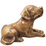 Handcrafted Brass Dog Statue for Home Decor Sculpture, Gold, 4.5 Inch, 1 Piece