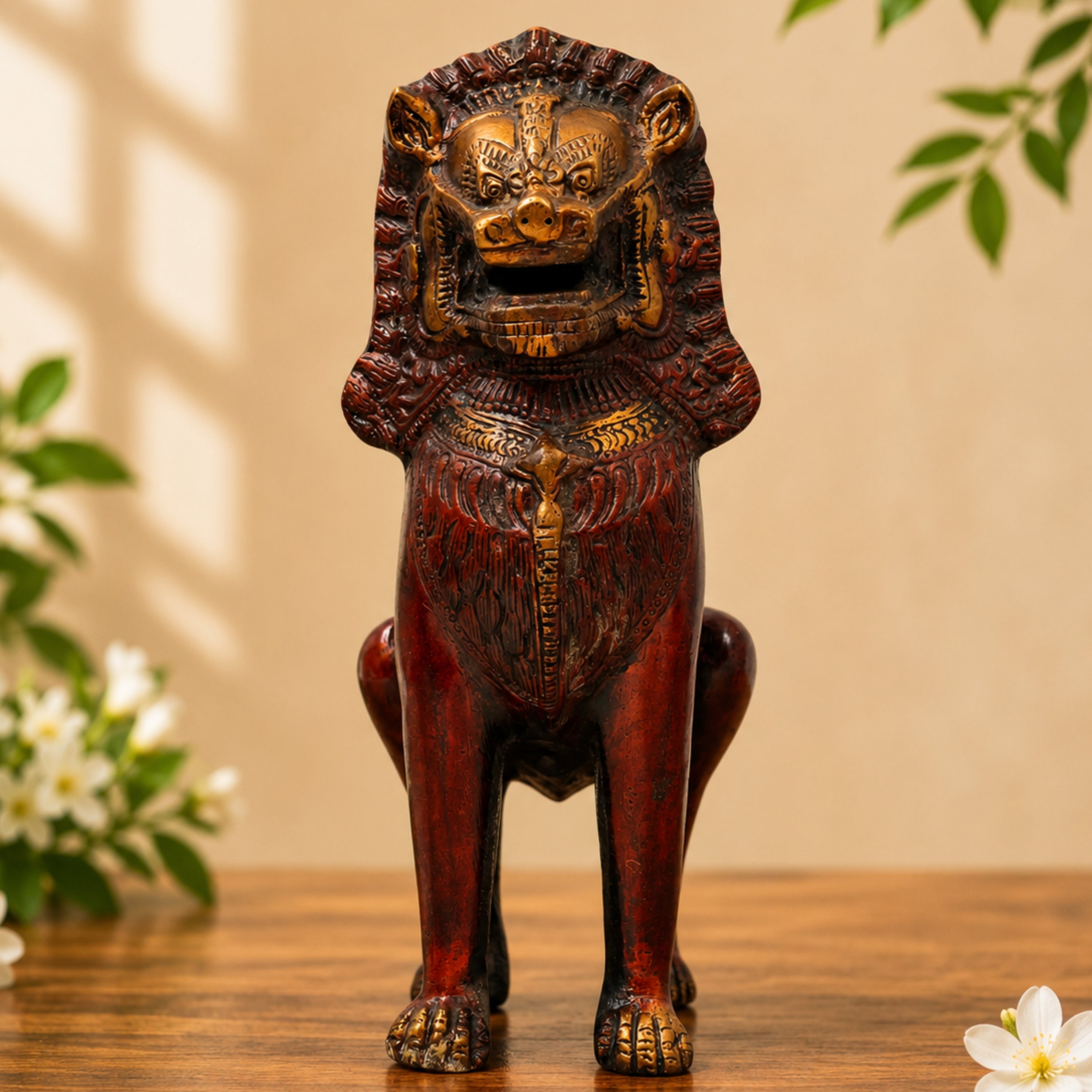  Brass Lion Statue 